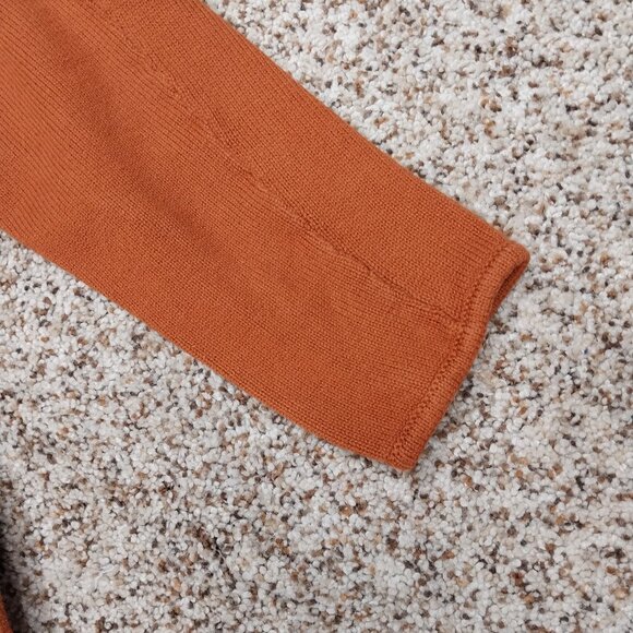 3412 Size Large Michael Michael Kors Rust Sweater with Zipper On the Bottom Side - Picture 4 of 11
